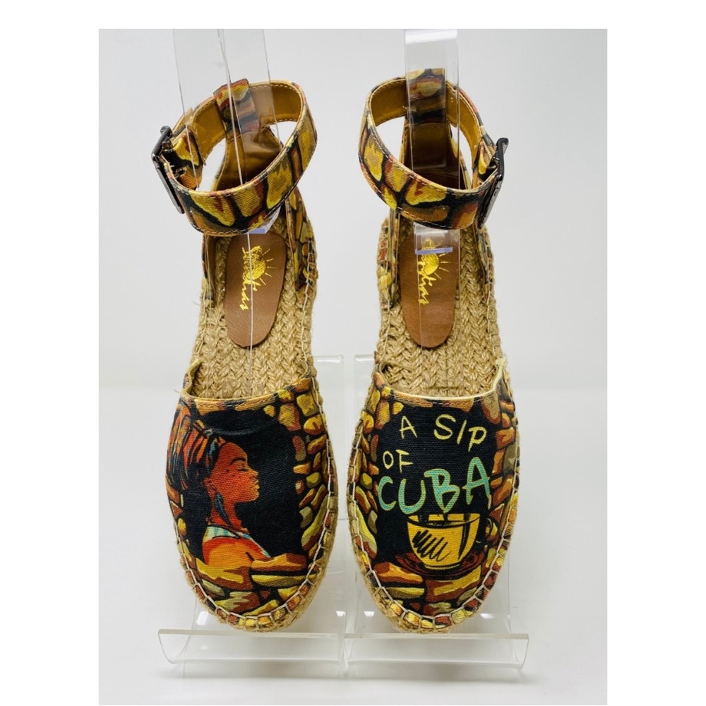 Sundias Women's "A SIP OF CUBA" Espadrilles NIB Women's U.S. Size 5.5